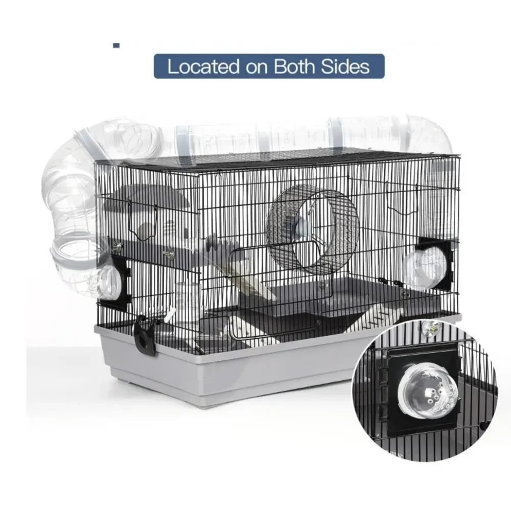 3-Tier Hamster Cage Starter Kit 22” w/Wheel House Bottle Tub Open Box
